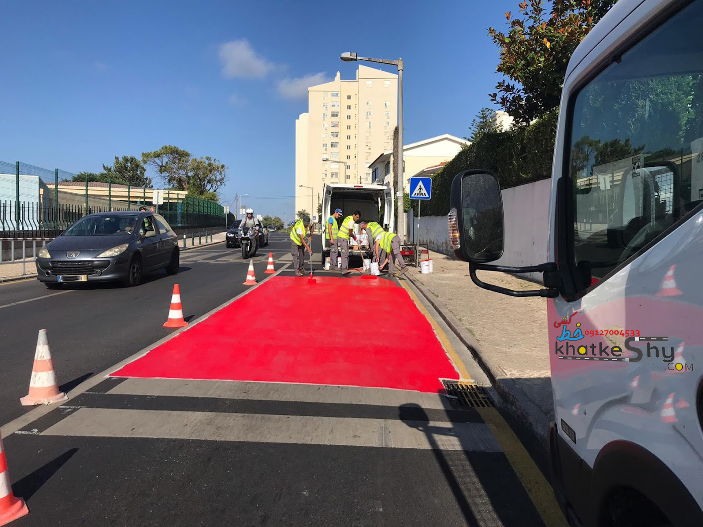 اجرای خط کشی ترافیکی